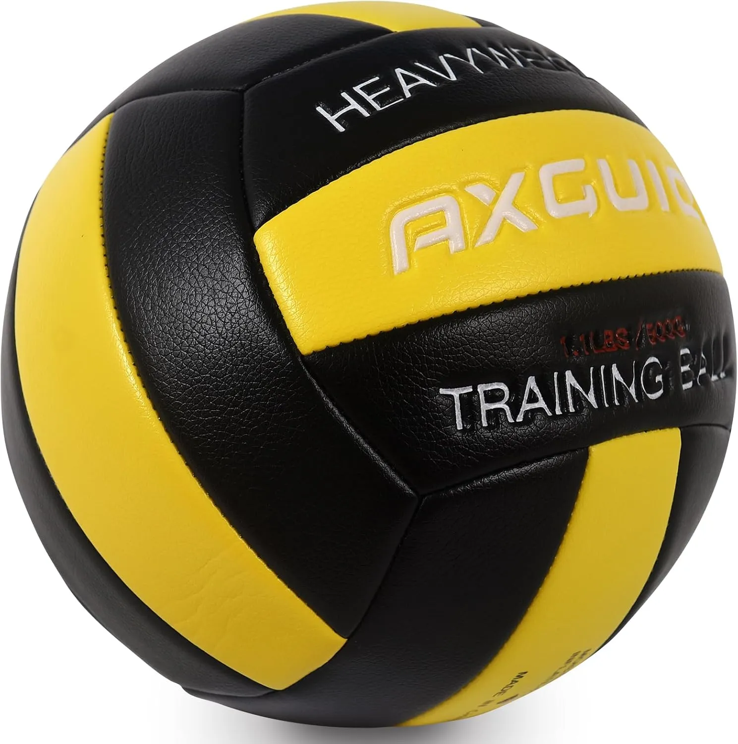1.1LBS Weighted Volleyball - Heavy Weighted Volleyball Training Practice Equipment,Leather Soft Grip Durability Serve Trainer Size 5 Setter Training(Deflated)