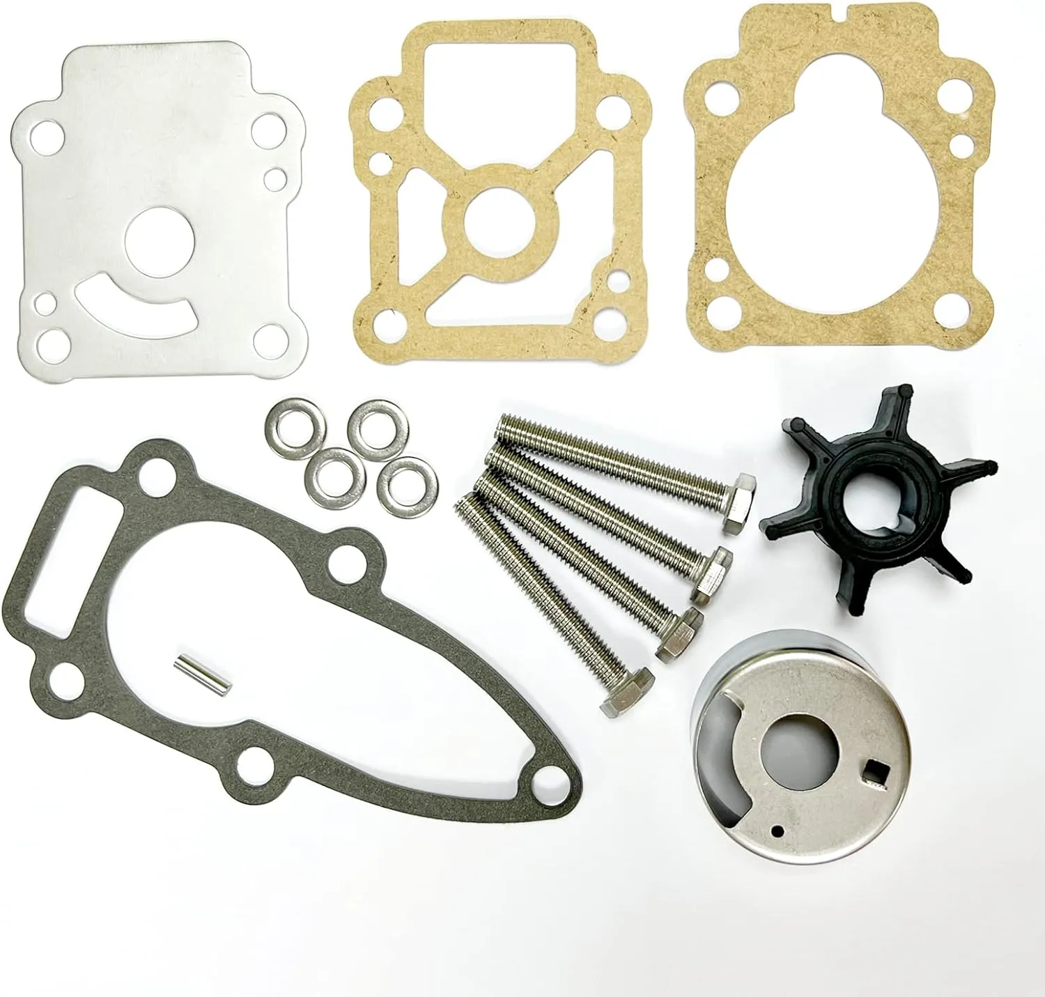 3B2-87322-2 OutboardaRUIJADE 3B2-87322-2 Compatible with Tohatsu Water Pump Repair Kit 3B2873222M, for Tohatsu Outboard 8HP 9.8HP M8B M9 Water Pump Impeller Repair Kit Compatible with Tohatsu