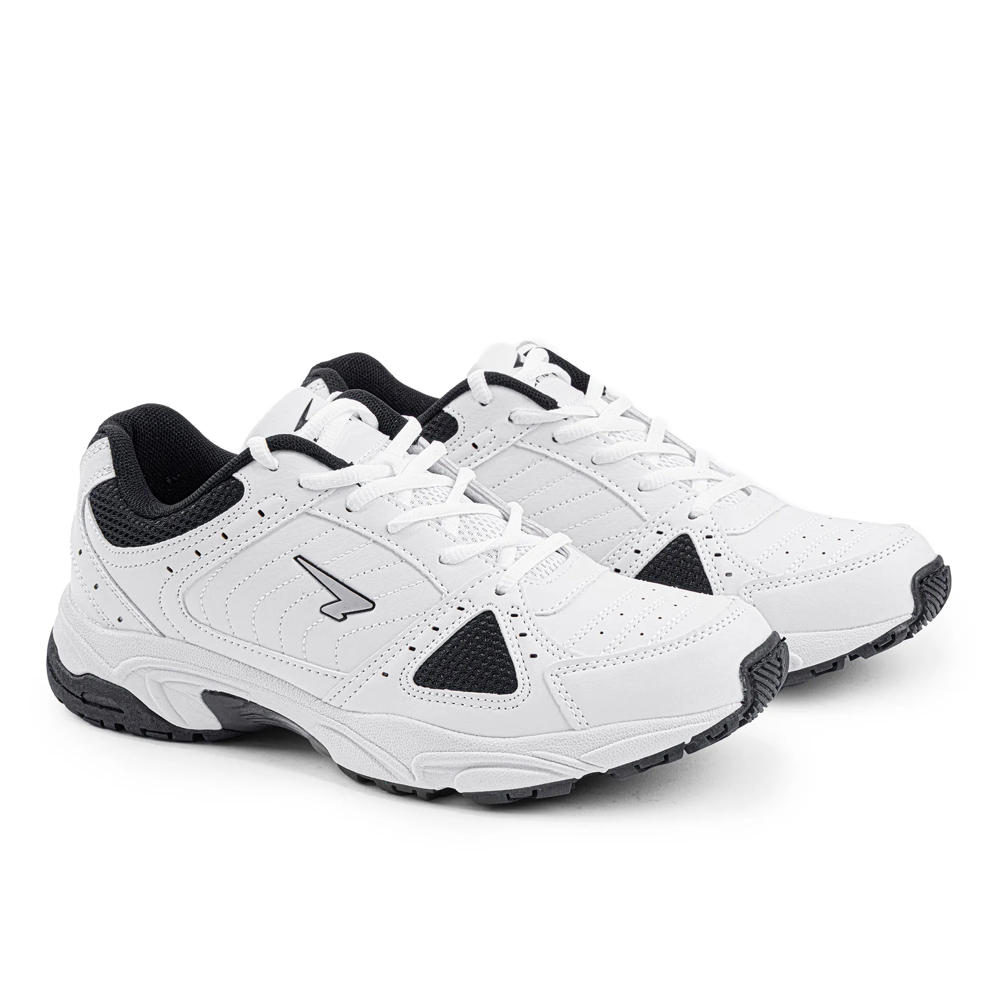 Adverse Mens Lace Up Cross Trainer White/Black