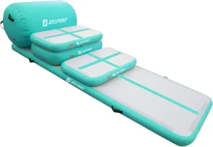 AKSPORT 5pcs Set of Inflatable Gymnastics Air Mat Tumble Track Tumbling Mat Floor Mats with Electric Air Pump for Home Use/Training/Cheerleading/Beach/Park and Water