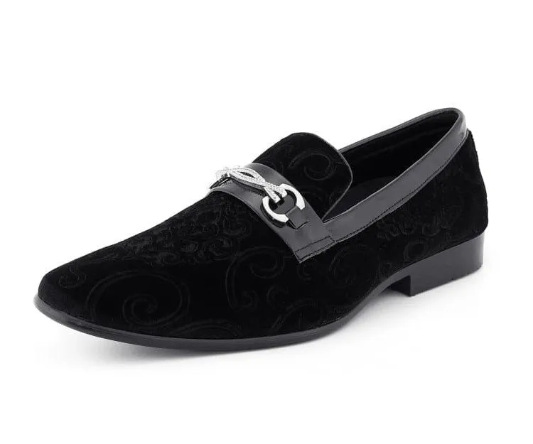 Amali Throne Paisley Velvet Smoking Tuxedo Slipper
