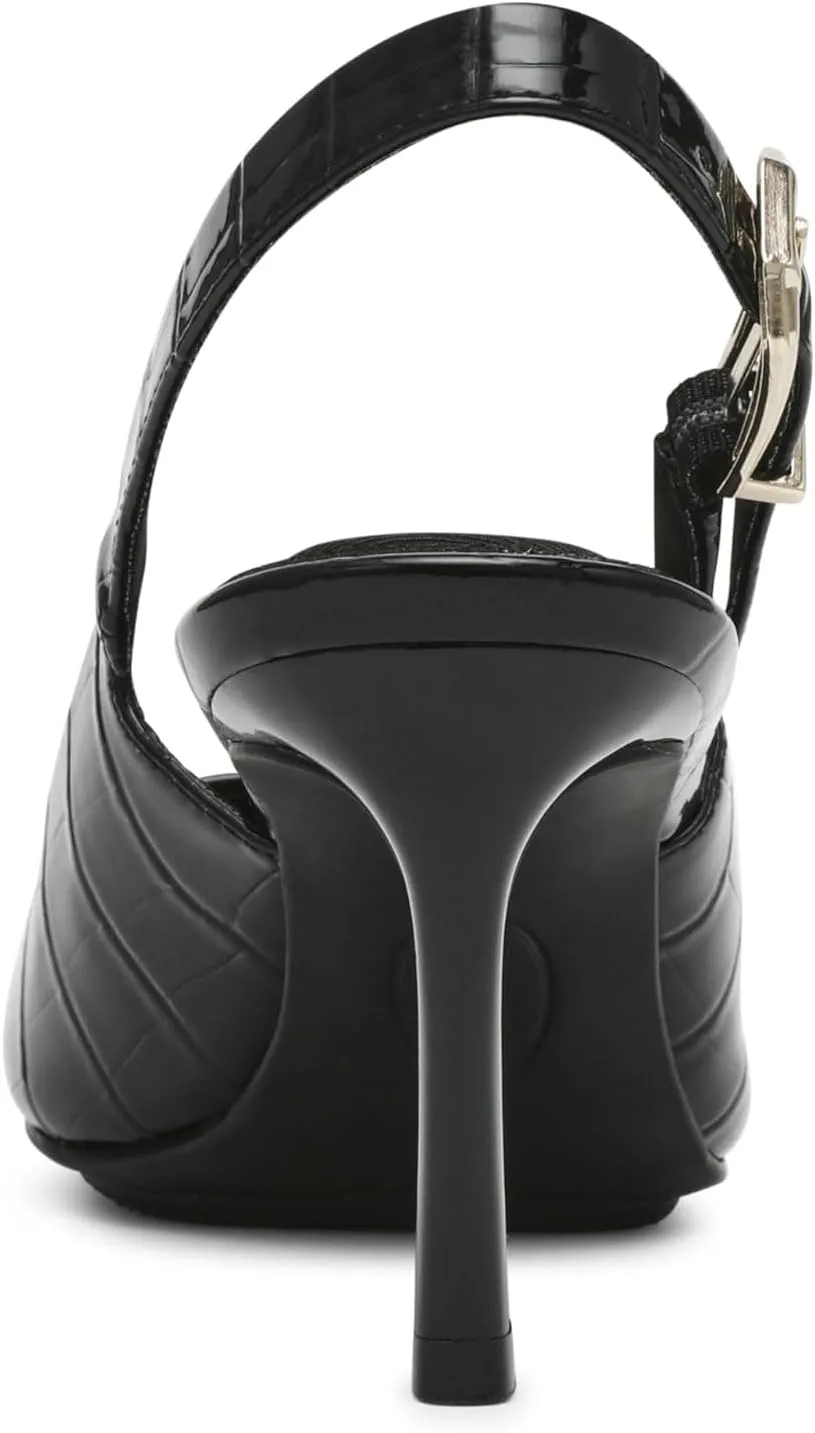 Anne Klein Womens Snake Print Slingback Heels