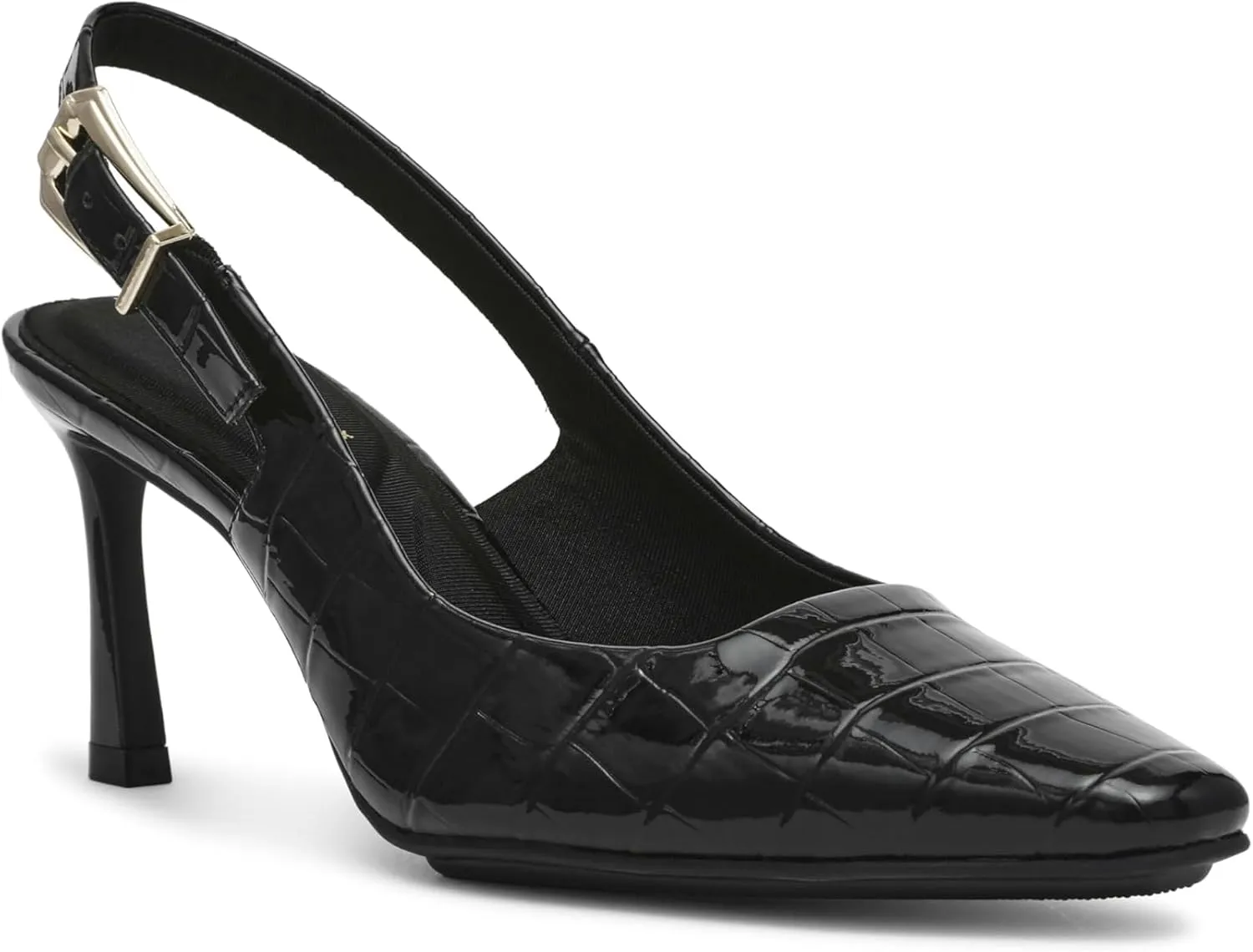 Anne Klein Womens Snake Print Slingback Heels