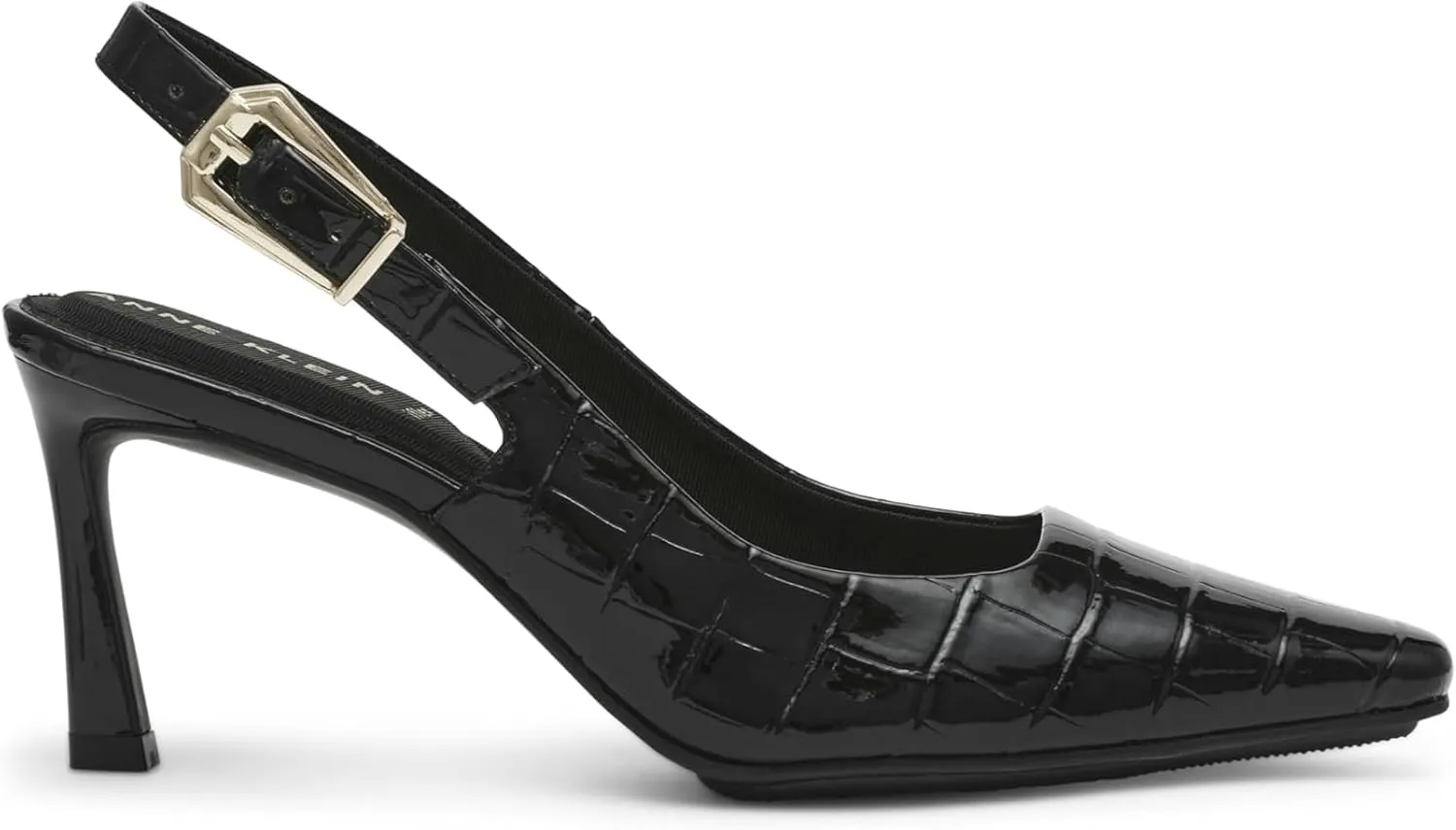 Anne Klein Womens Snake Print Slingback Heels
