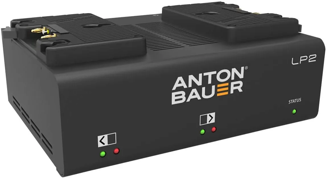 Anton Bauer LP2 Low Profile Dual Gold Mount Priority-Based Simultaneous 2-Position Battery PowerCharger with LED Display