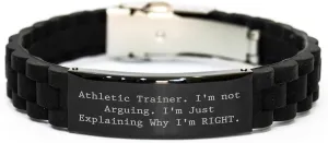 Athletic Trainer Gift from Friends - Glide lock Clasp Bracelet for Mother's Day, Funny Quote