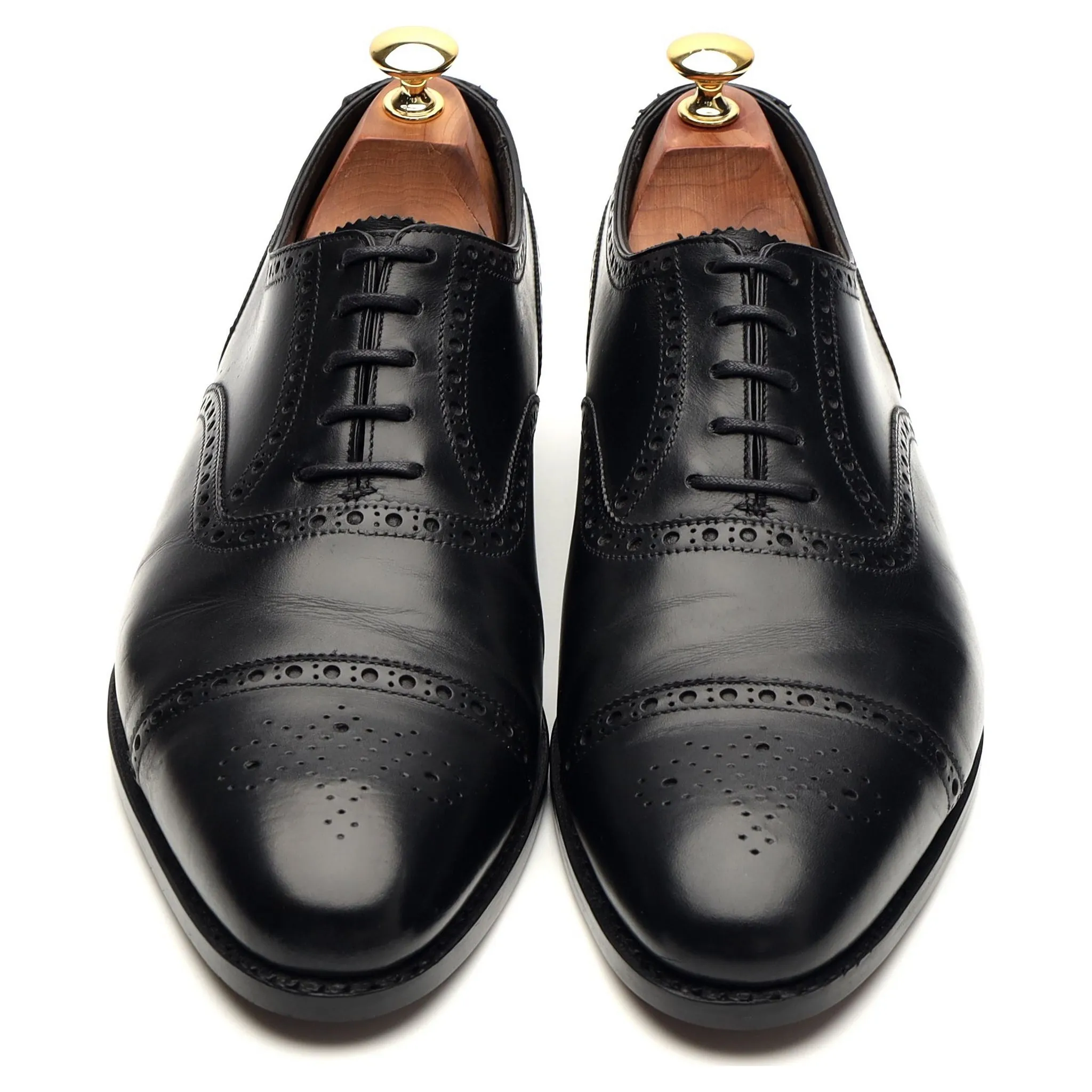 'Barrington 2' Black Leather Oxford Brogues UK 9 E