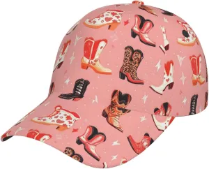 Baseball Cap Women Men- Colorful Boots Print Adjustable for Baseball Hat Women & Men, Sporty Dad Hat