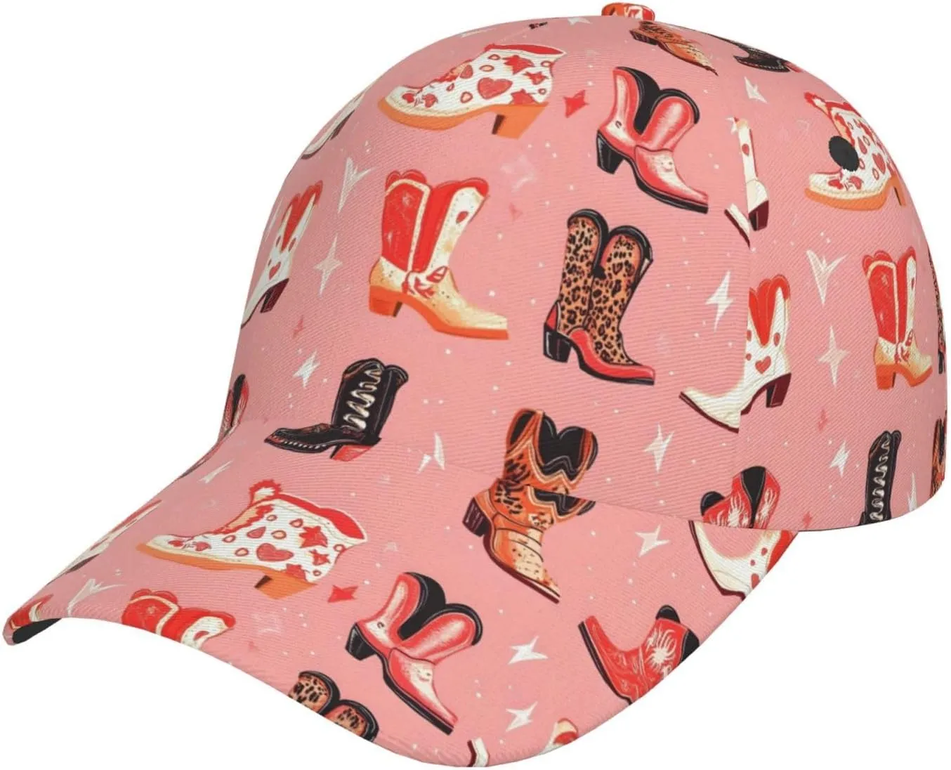 Baseball Cap Women Men- Colorful Boots Print Adjustable for Baseball Hat Women & Men, Sporty Dad Hat
