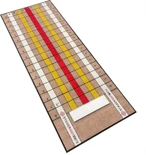 Baseball/Softball Dual Purpose Instructional Pitching Mat | Mound Overlay Stance & Stride Throwing Trainer with Power Lanes & Pitching Rubber | Beginning or Advanced Pitcher | Stride Right Mats