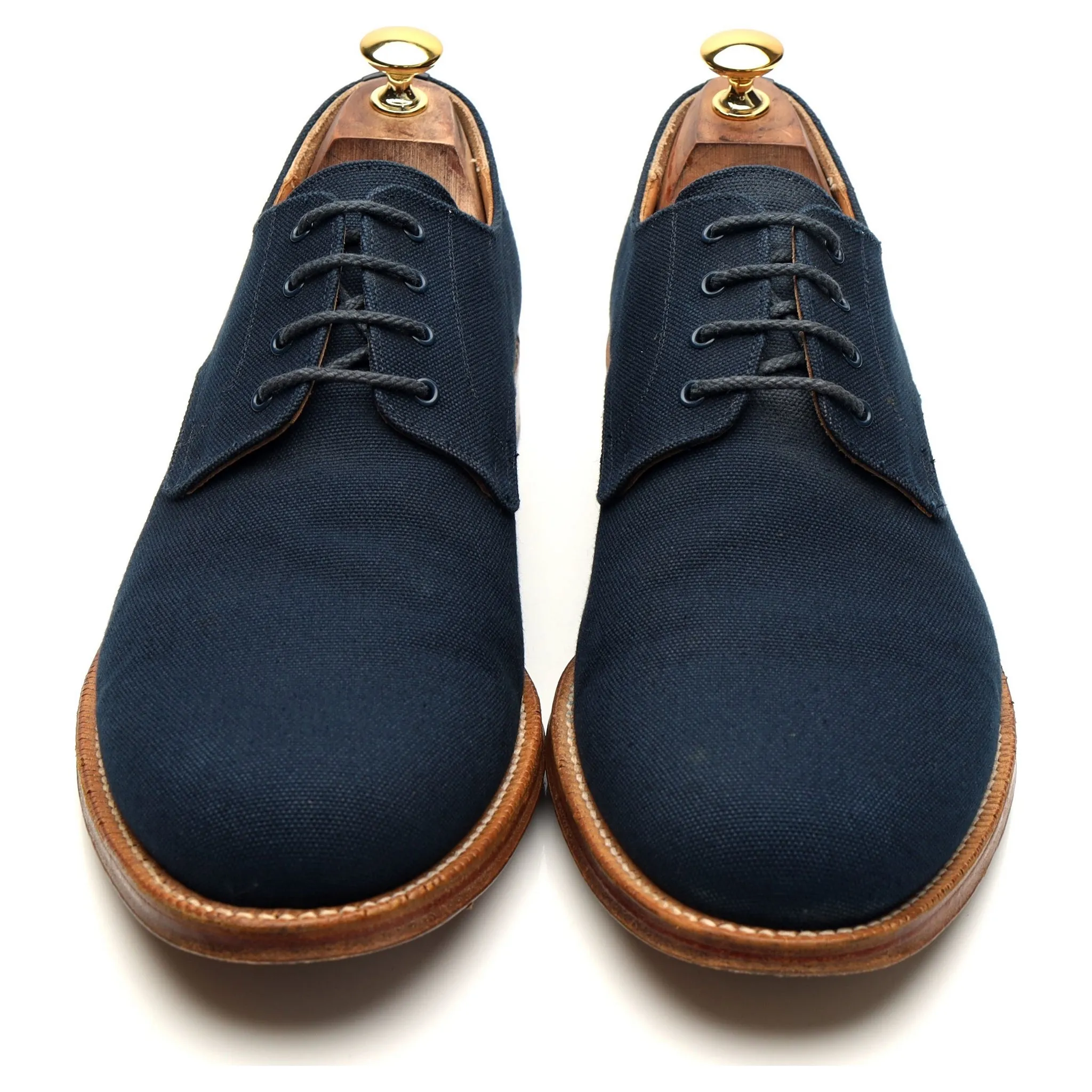 'Bath' Blue Canvas Derby UK 11 F