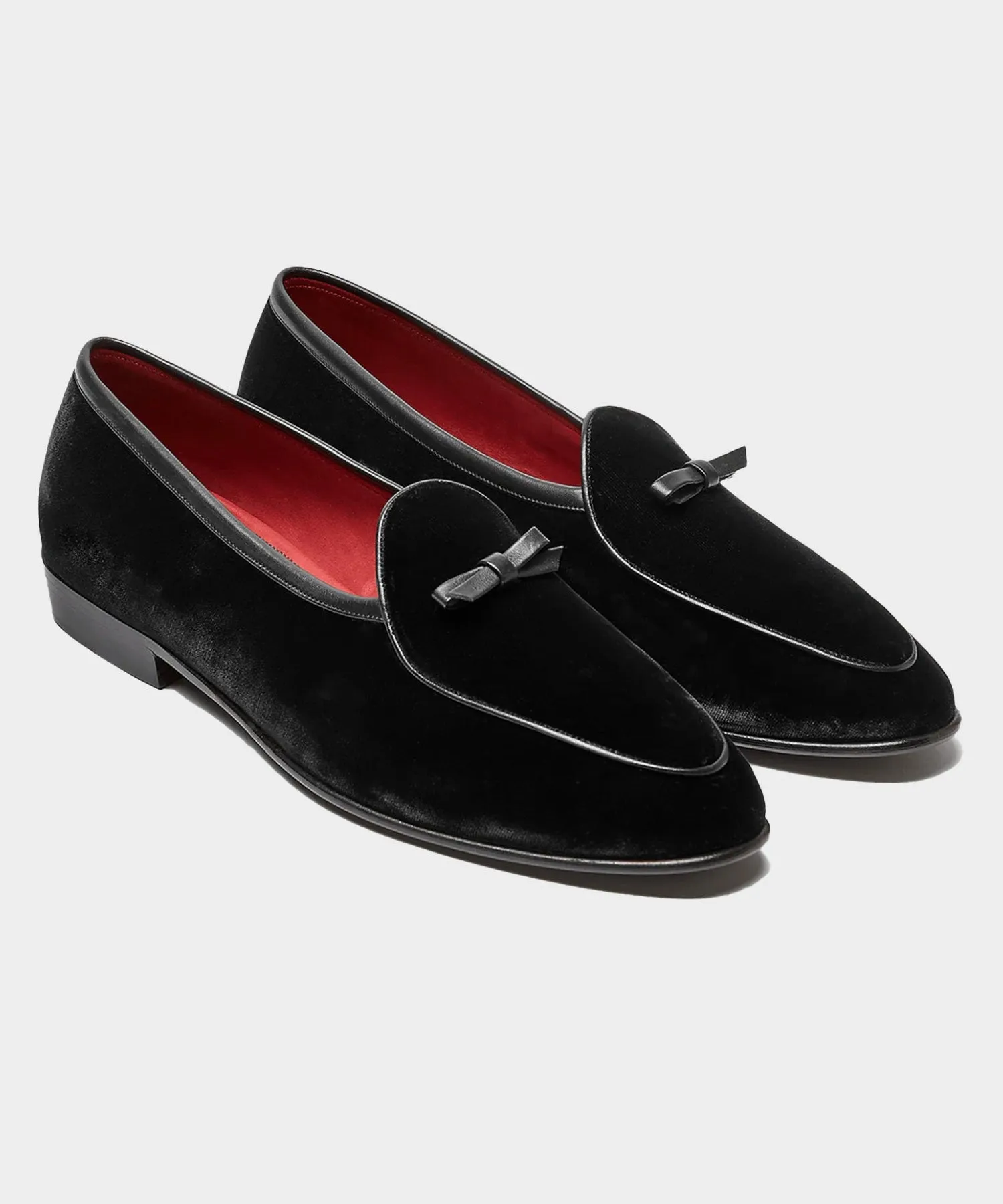 Baudoin & Lange Sagan Velvet Bow Loafer