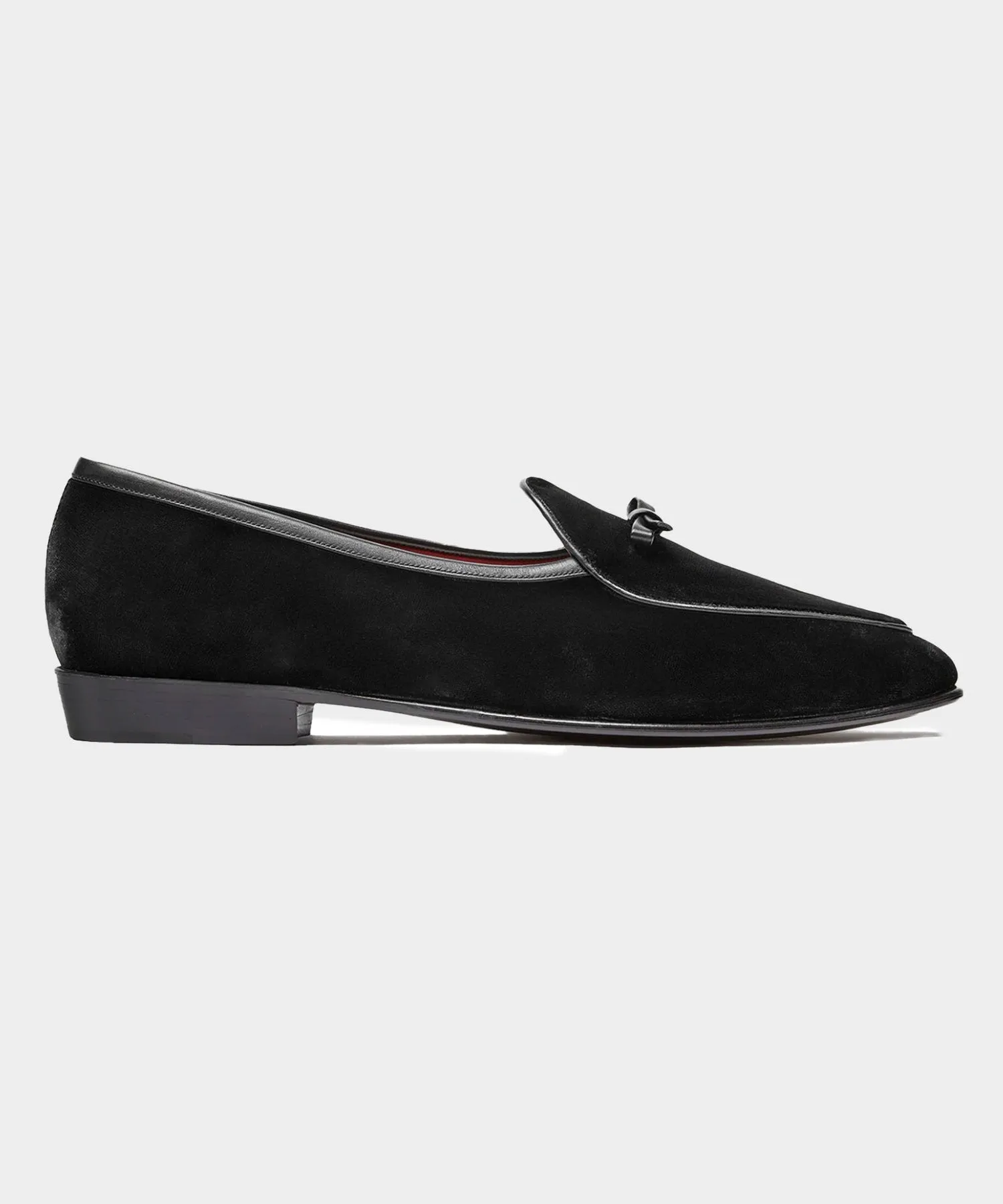 Baudoin & Lange Sagan Velvet Bow Loafer