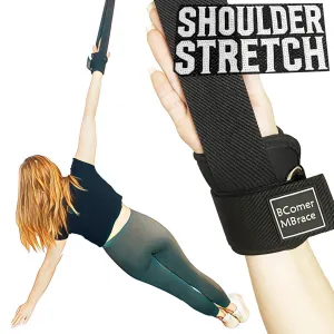 BComer MBrace - Shoulder Stretcher - Shoulder Pulley Post-Injury Recovery - Mobility Stretching Wrist Brace Traction Device | Pravilo Trainer Grips