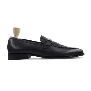 Bespoke Men's Crocodile Pattern Leather Loafer