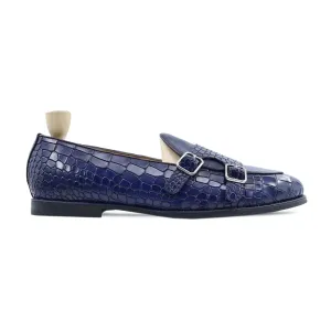 Bespoke Men's Crocodile Pattern Leather Loafer