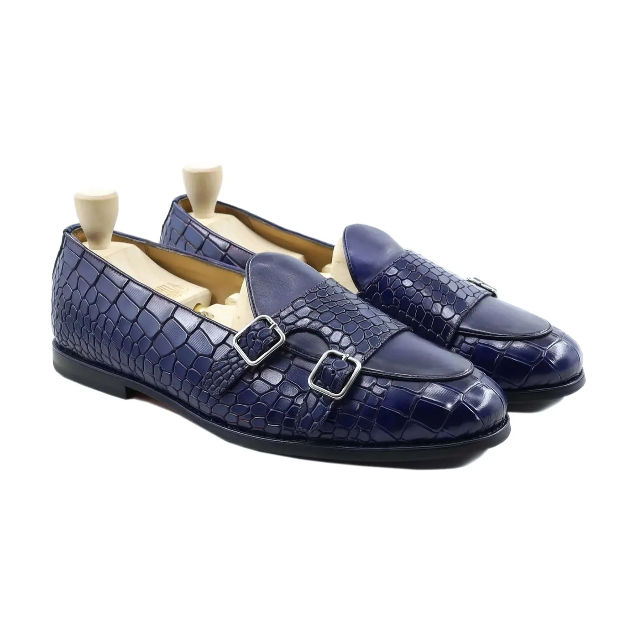 Bespoke Men's Crocodile Pattern Leather Loafer