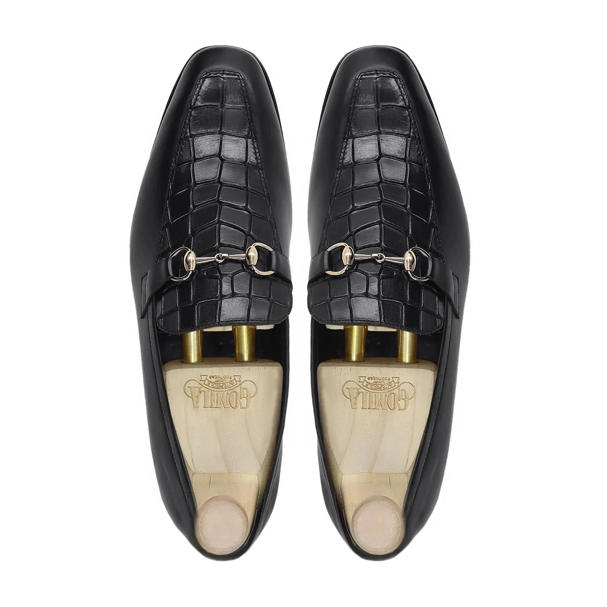 Bespoke Men's Crocodile Pattern Leather Loafer