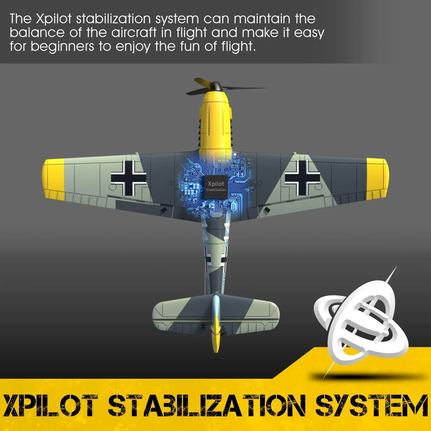 BF109 RC Airplane 2.4Ghz 4CH Remote Control Aircraft Ready to Fly 761-11 Radio Controlled Plane for Beginners with Xpilot Stabilization System,One Key Aerobatic