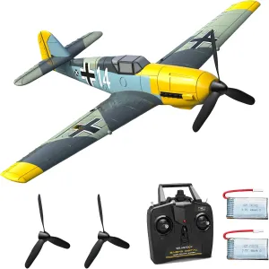 BF109 RC Airplane 2.4Ghz 4CH Remote Control Aircraft Ready to Fly 761-11 Radio Controlled Plane for Beginners with Xpilot Stabilization System,One Key Aerobatic