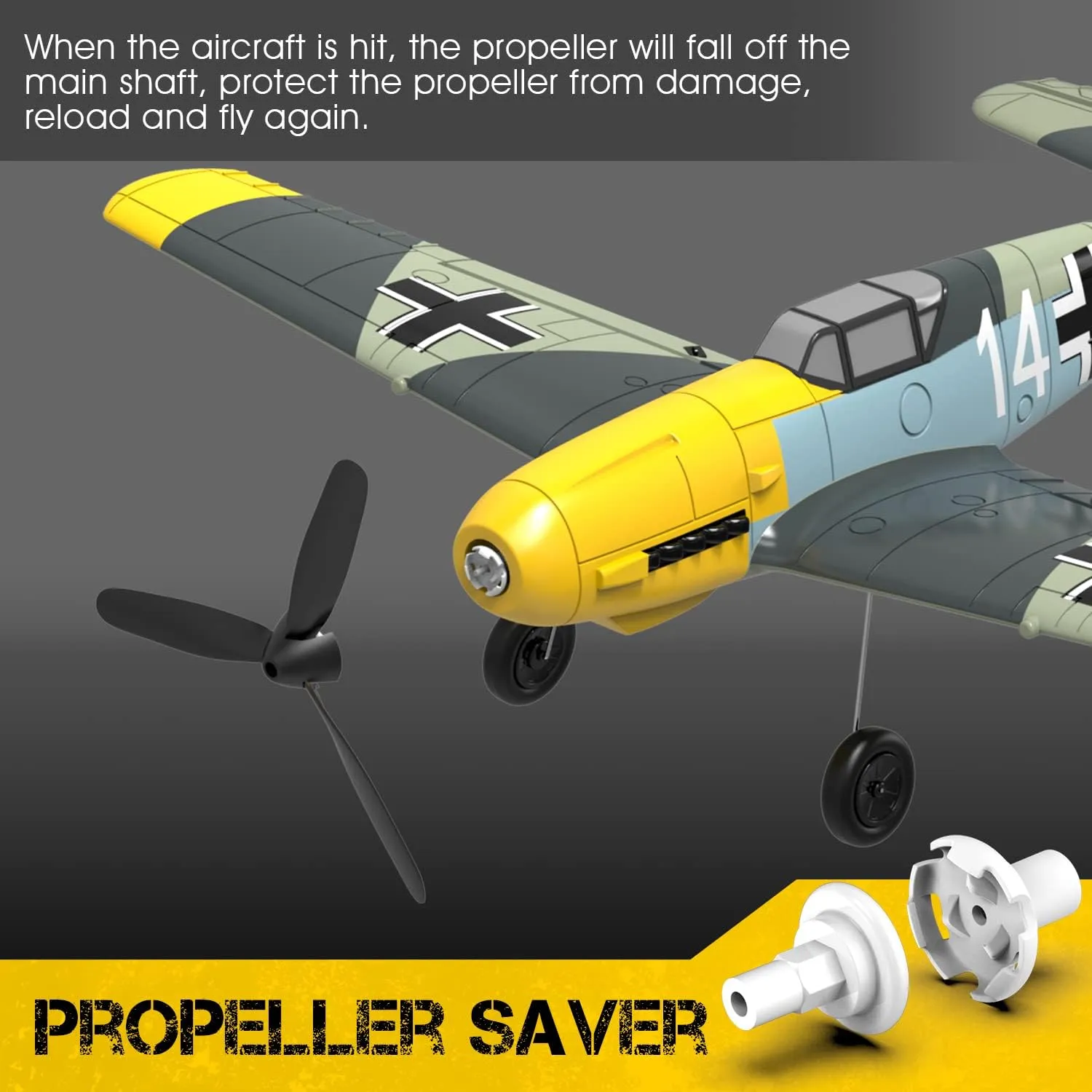 BF109 RC Airplane 2.4Ghz 4CH Remote Control Aircraft Ready to Fly 761-11 Radio Controlled Plane for Beginners with Xpilot Stabilization System,One Key Aerobatic