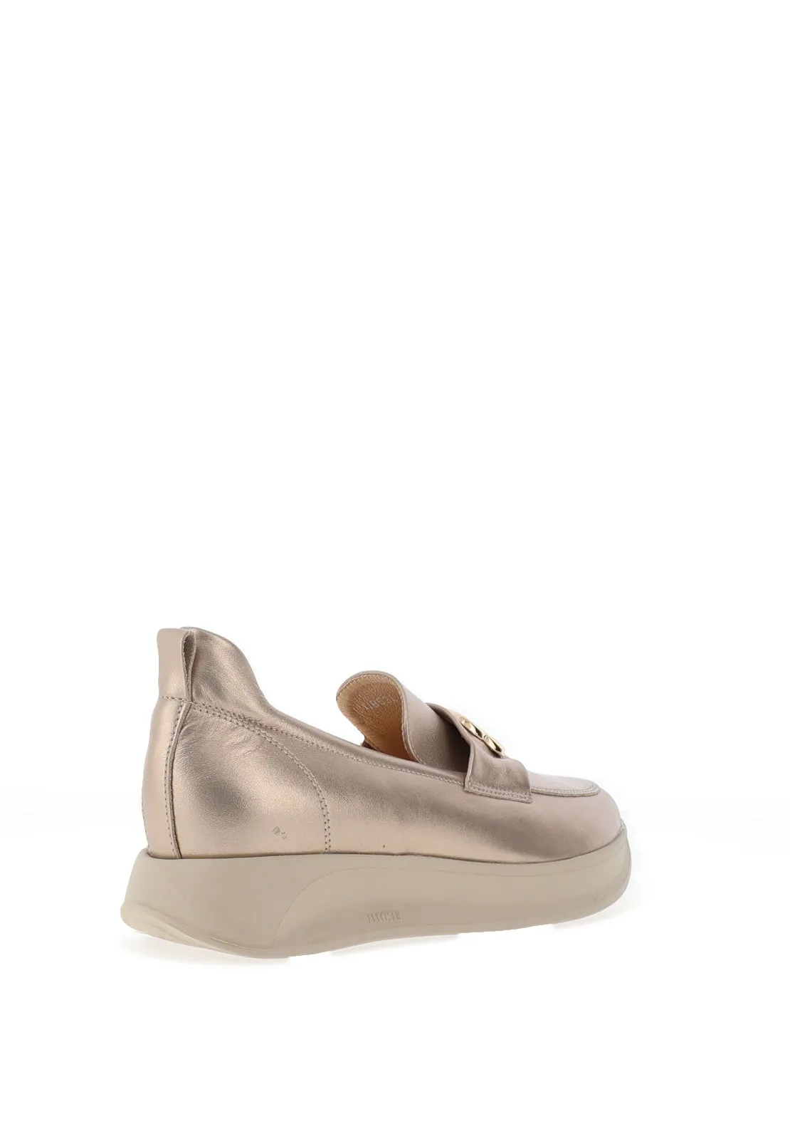 Bioeco by Arka Leather Shimmering Comfort Loafer, Gold