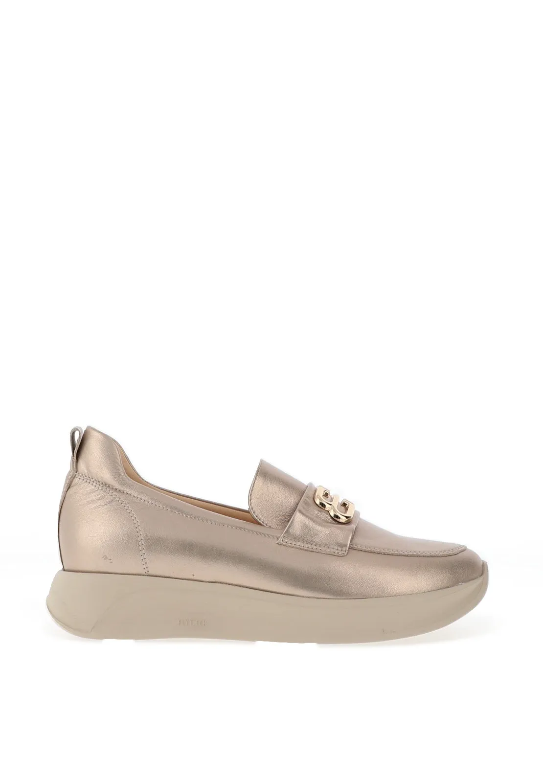 Bioeco by Arka Leather Shimmering Comfort Loafer, Gold