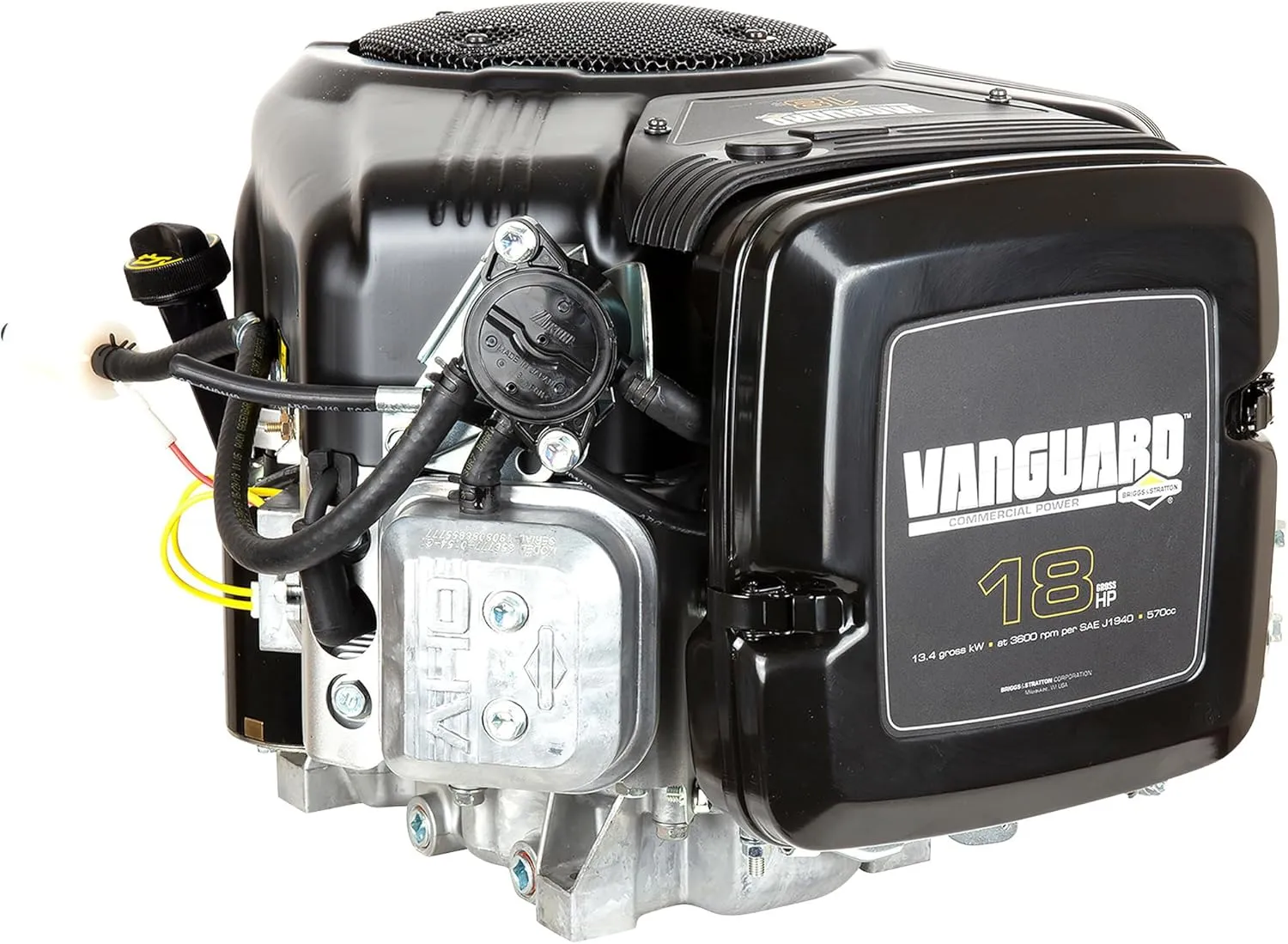 Briggs and Stratton 356777-0154-G1 18 HP Vanguard Engine, Black