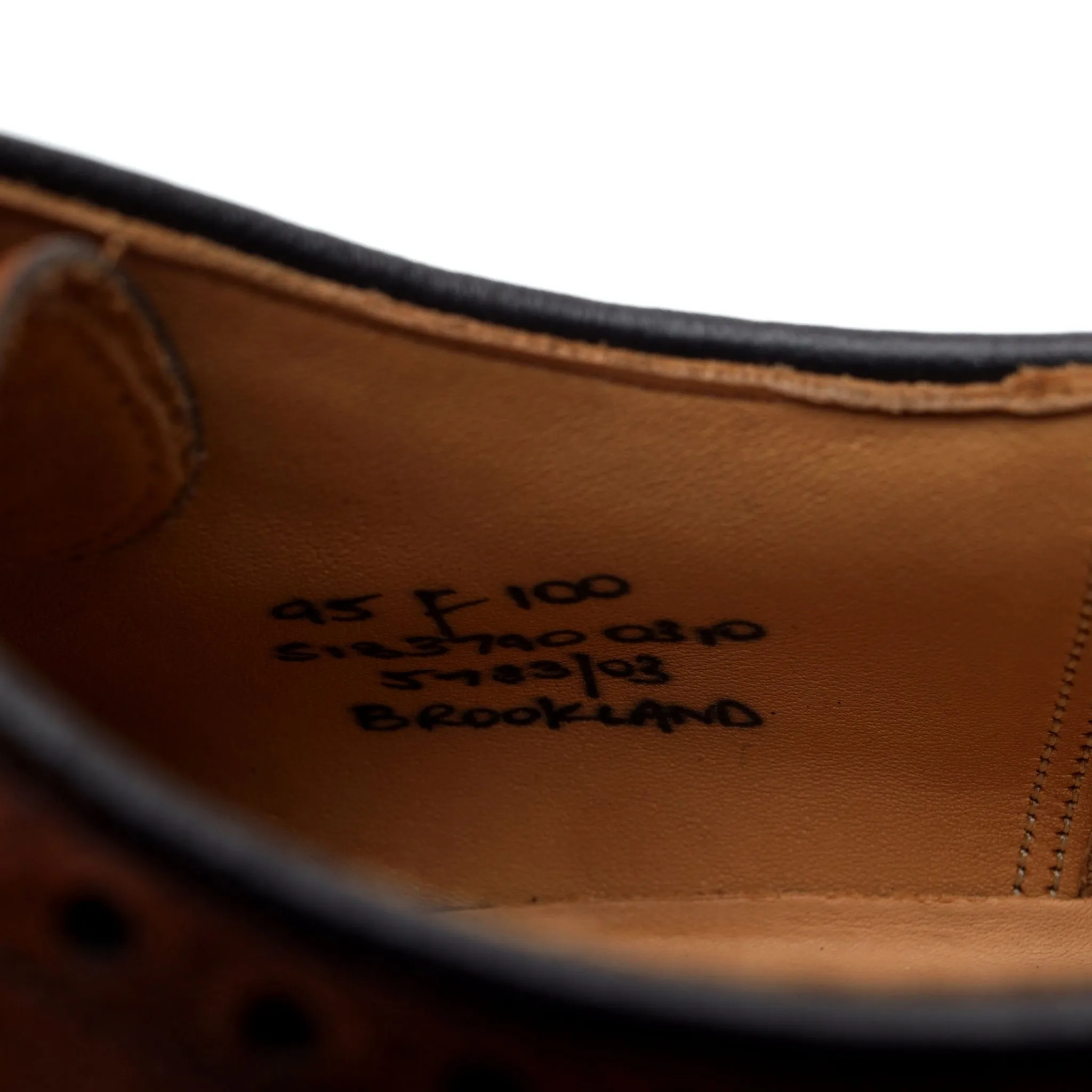'Brookland' Brown Grain Leather Derby Brogue UK 9.5 F