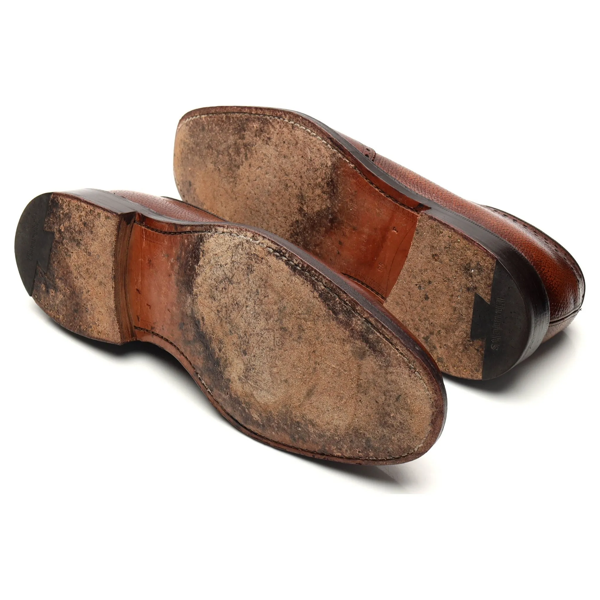 'Brookland' Brown Grain Leather Derby Brogue UK 9.5 F