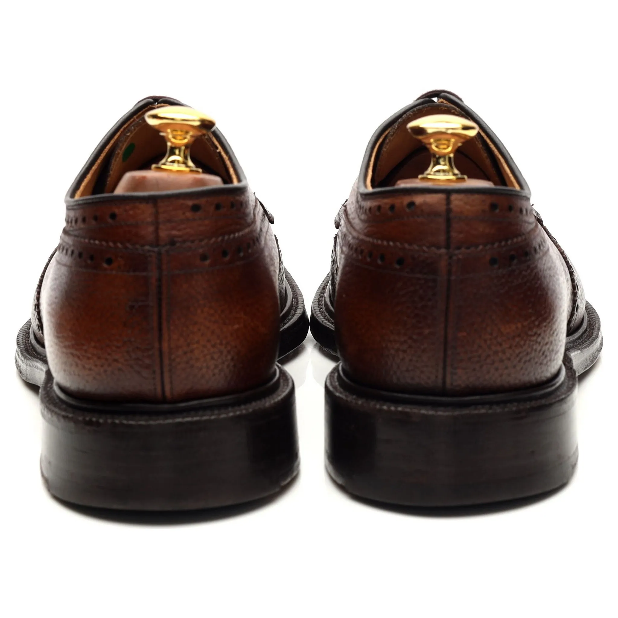 'Brookland' Brown Grain Leather Derby Brogue UK 9.5 F