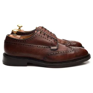 'Brookland' Brown Grain Leather Derby Brogue UK 9.5 F