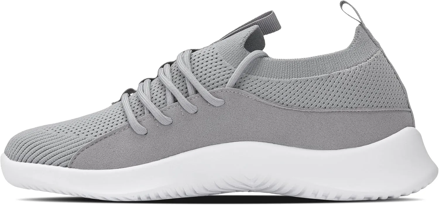 CALTO Men's Invisible Height Increasing Elevator Shoes - Ultra Lightweight Sporty Sneakers - 2.4 Inches Taller