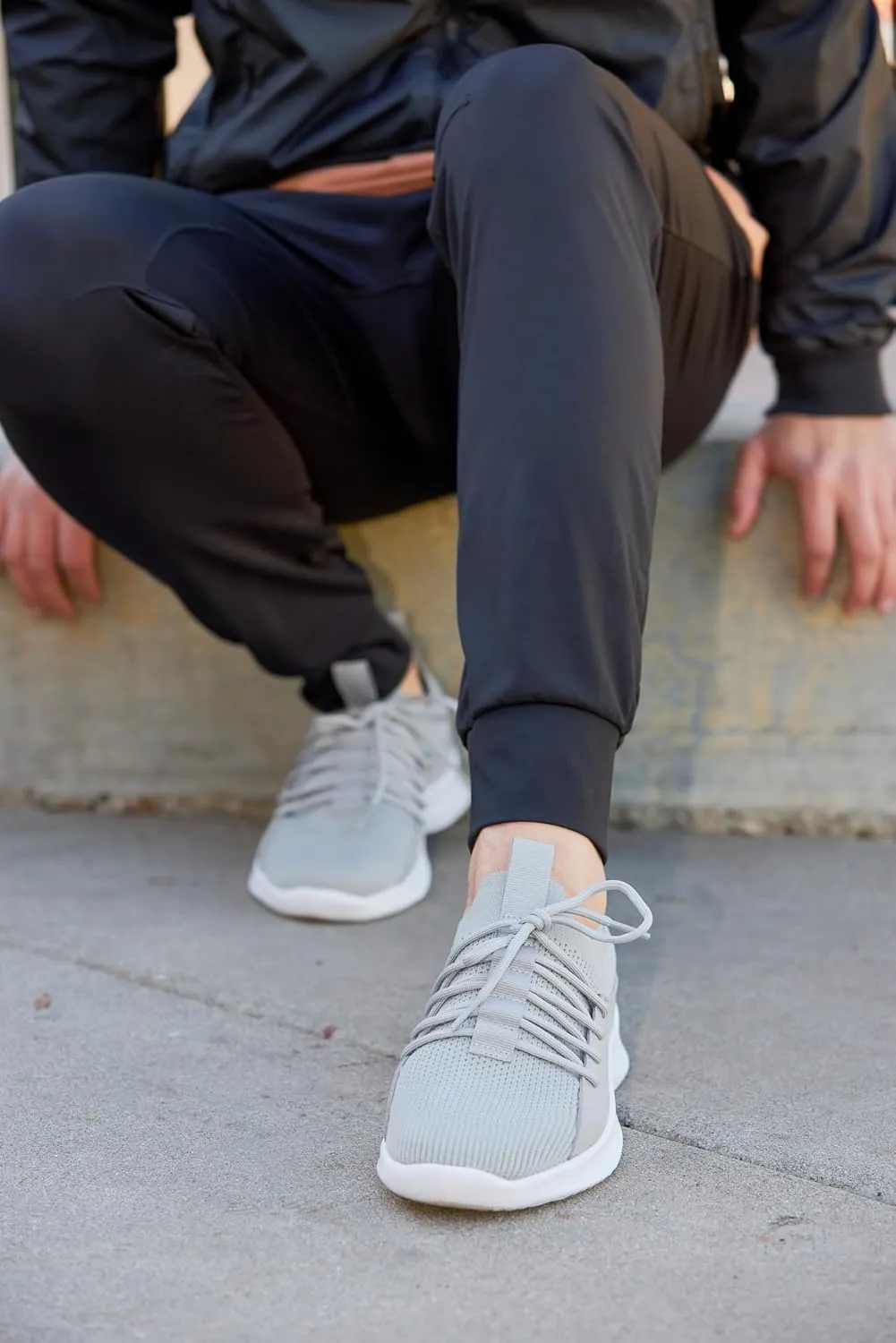 CALTO Men's Invisible Height Increasing Elevator Shoes - Ultra Lightweight Sporty Sneakers - 2.4 Inches Taller