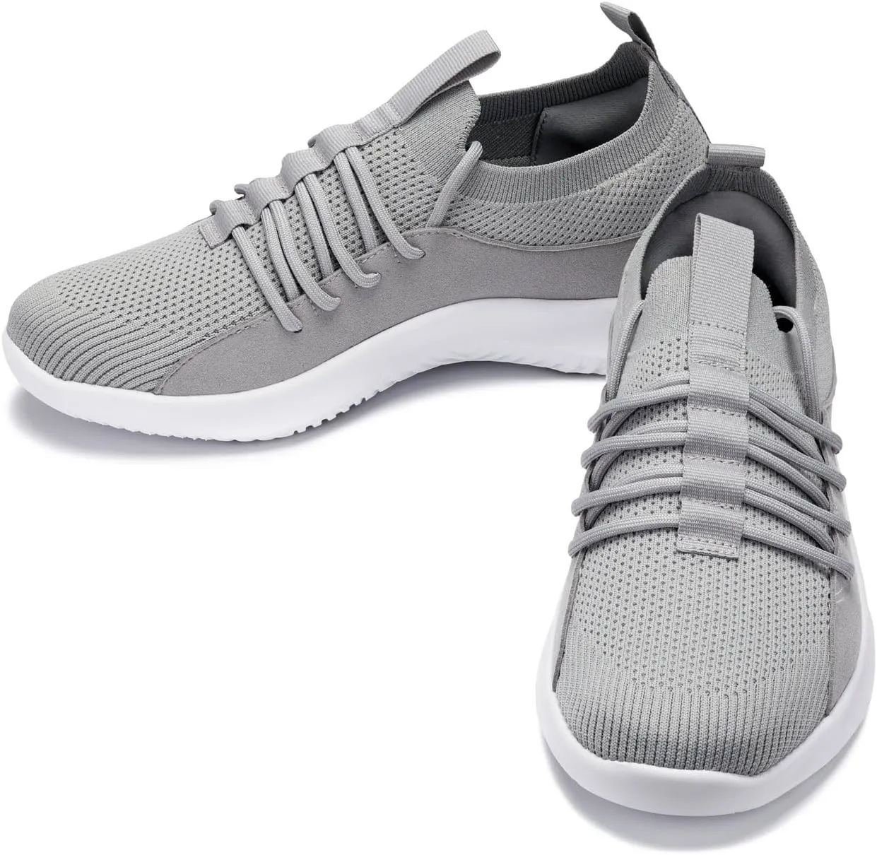 CALTO Men's Invisible Height Increasing Elevator Shoes - Ultra Lightweight Sporty Sneakers - 2.4 Inches Taller