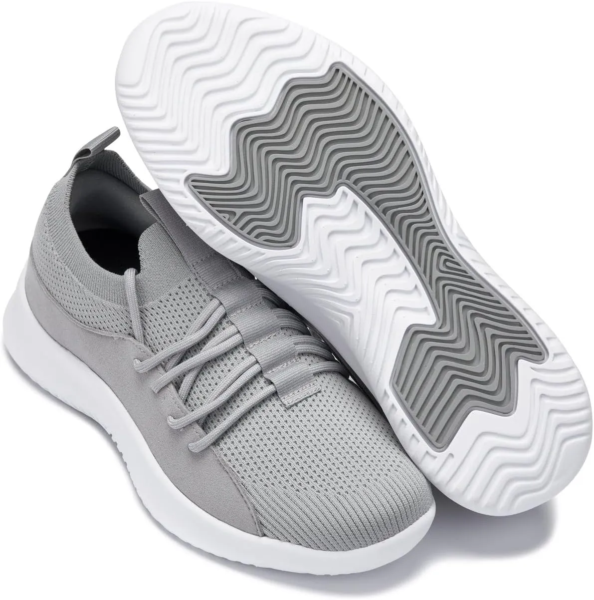 CALTO Men's Invisible Height Increasing Elevator Shoes - Ultra Lightweight Sporty Sneakers - 2.4 Inches Taller