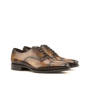 Cap Toe Oxford in Tobacco Patina