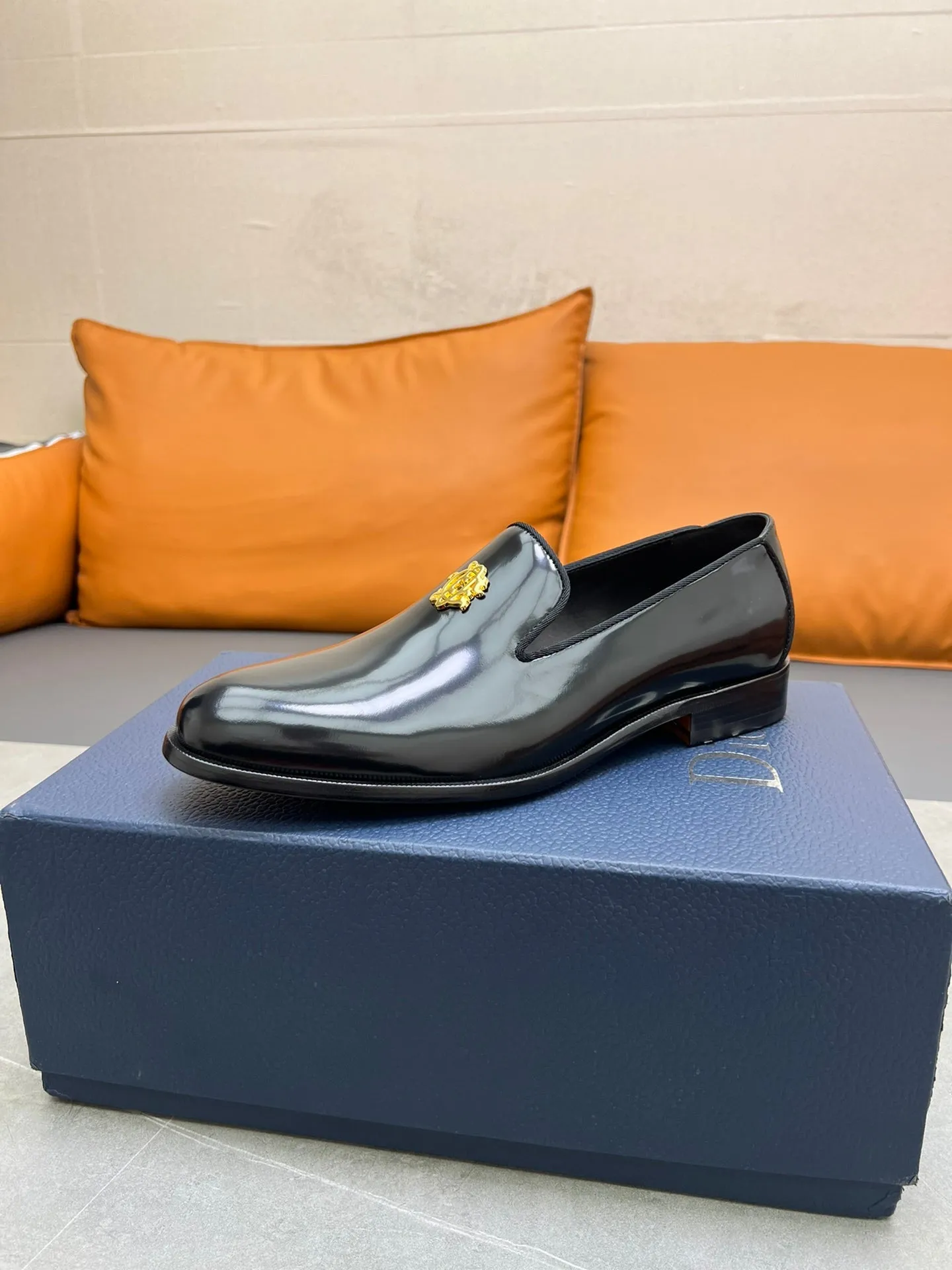 CD SPARROW LOAFER BLACK POLISHED CALFSKIN