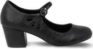 Chase & Chloe Kimmy-21 Women's Round Toe Pierced Mid Heel Mary Jane Style Dress Pumps