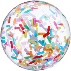 Civaner 10 Pieces Inflatable Beach Balls 16 Inch Glitter Summer Swimming Pool Balls Wedding Outdoor Decor Ornaments Floatable Confetti Decoration for Beach Xmas Party Favor (Colorful,Confetti)