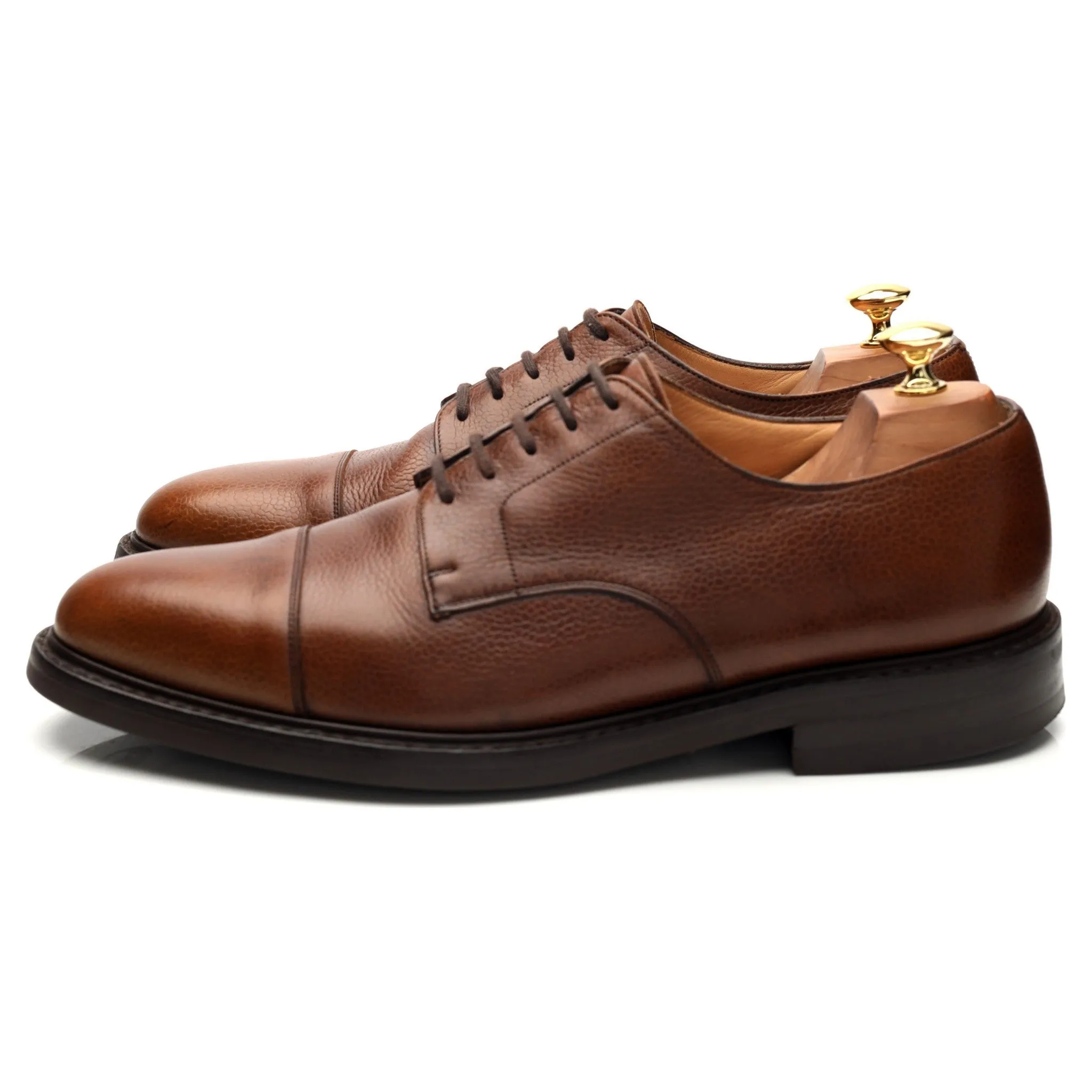 'Craner' Brown Grain Leather Derby UK 10 F