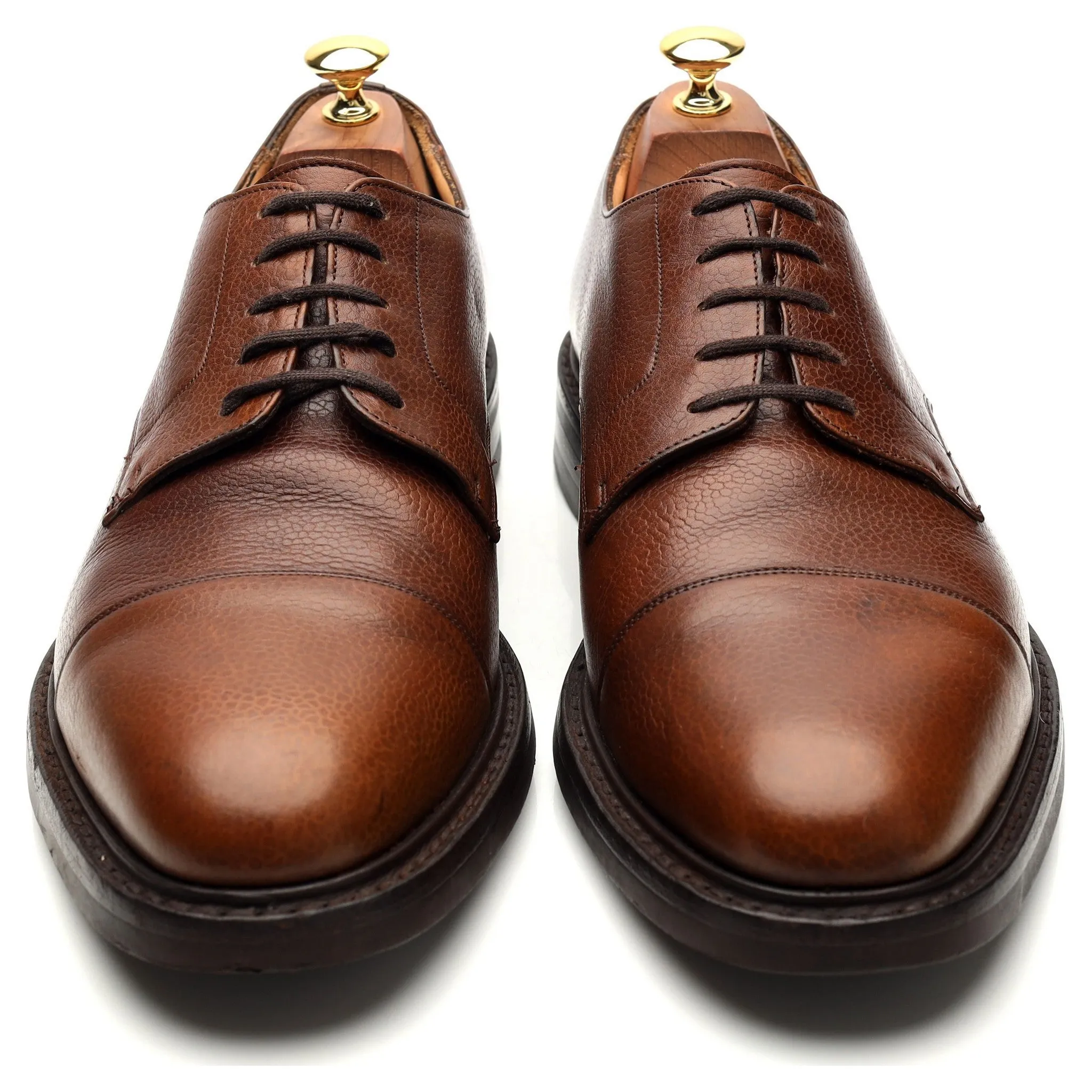 'Craner' Brown Grain Leather Derby UK 10 F