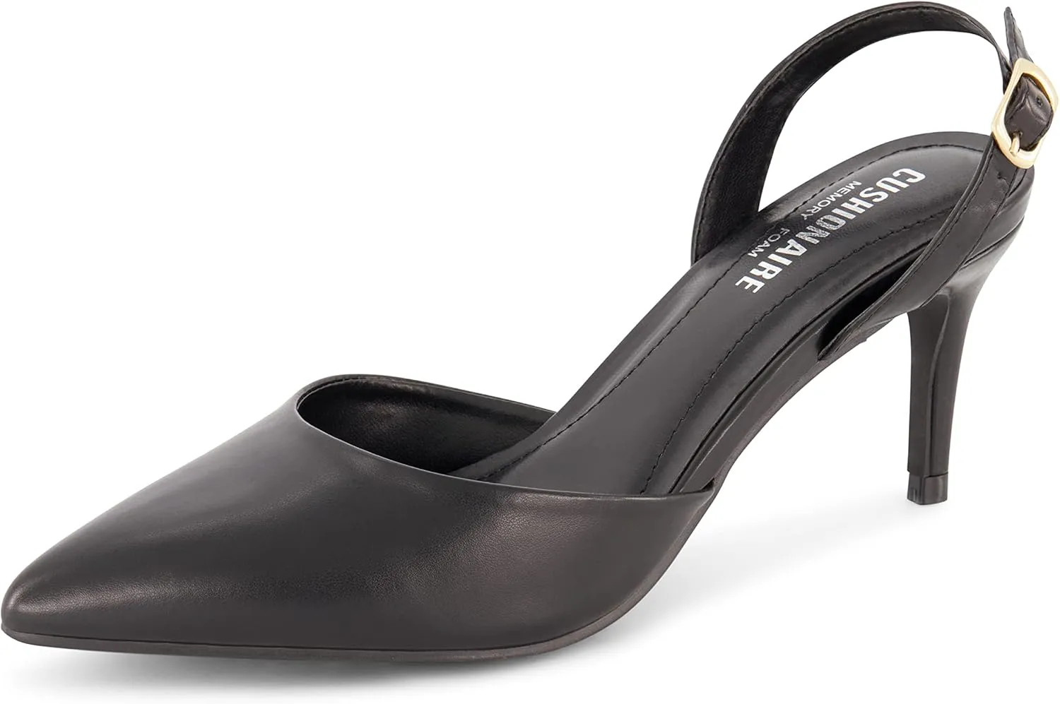 CUSHIONAIRE Women's Petula Sling Back Dress Pump  Memory Foam, Wide Widths Available