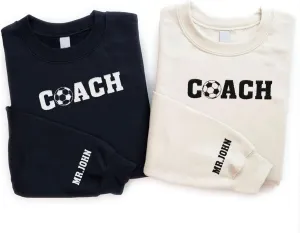 Custom Coach Embroidered Sweatshirt for Trainer, Coach Volleyball, Coach Soccer, Dibs On The Coach Shirts Gifts For Women Men