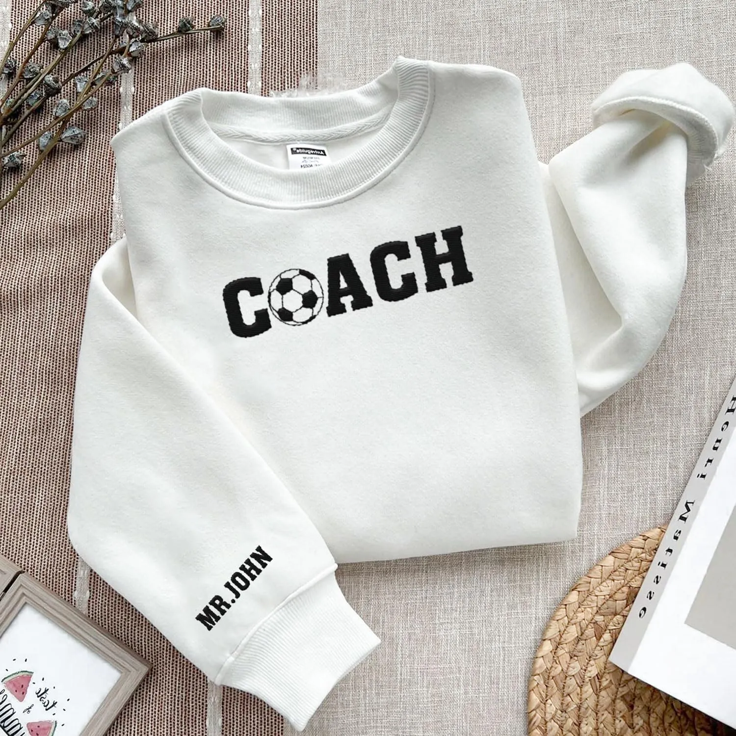 Custom Coach Embroidered Sweatshirt for Trainer, Coach Volleyball, Coach Soccer, Dibs On The Coach Shirts Gifts For Women Men
