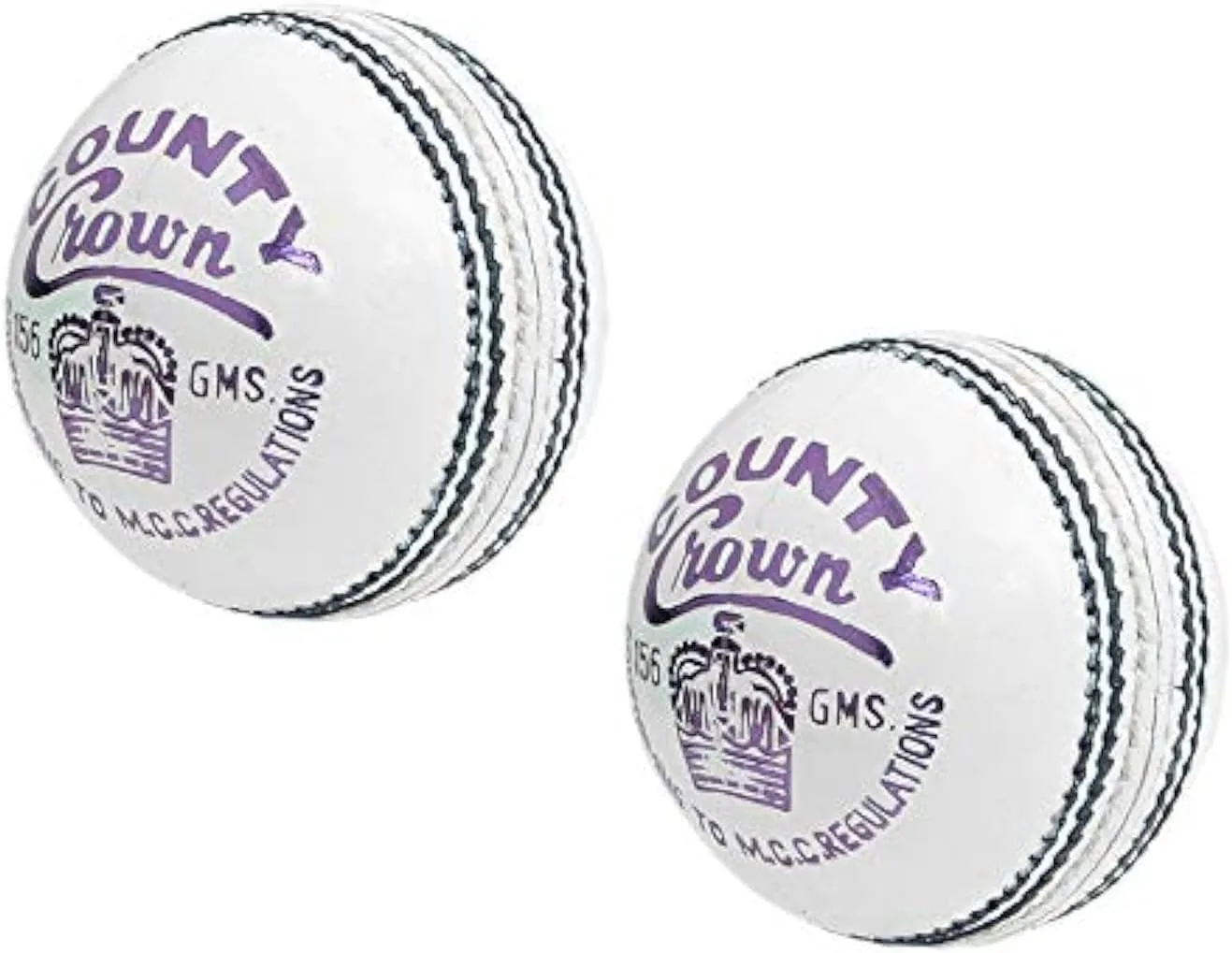 CW 2 X County Crown 4 Piece Senior Trainer Quality Cricket Ball White Pack Oz Stock