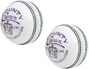 CW 2 X County Crown 4 Piece Senior Trainer Quality Cricket Ball White Pack Oz Stock