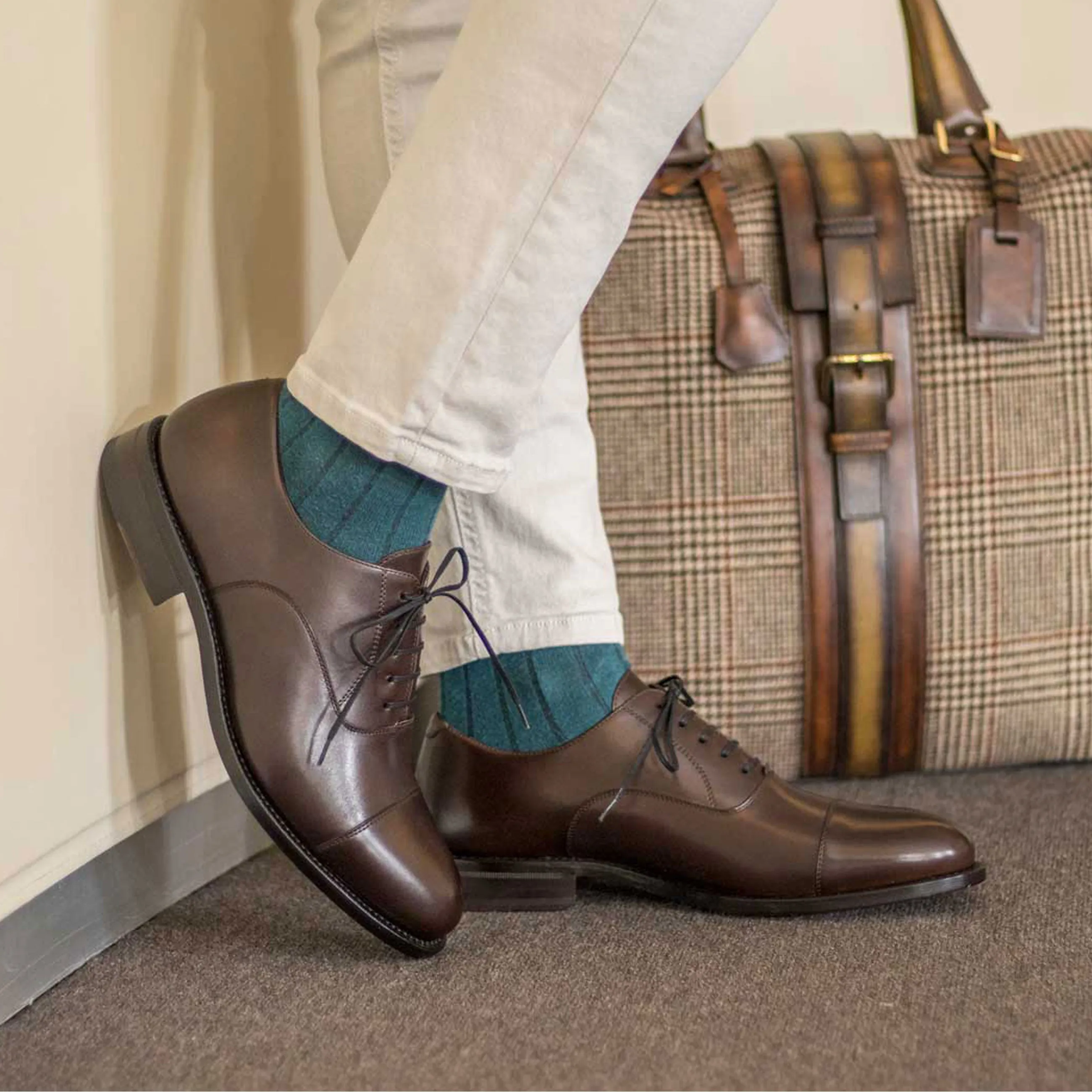 DapperFam Rafael in Dark Brown Men's Italian Leather Oxford