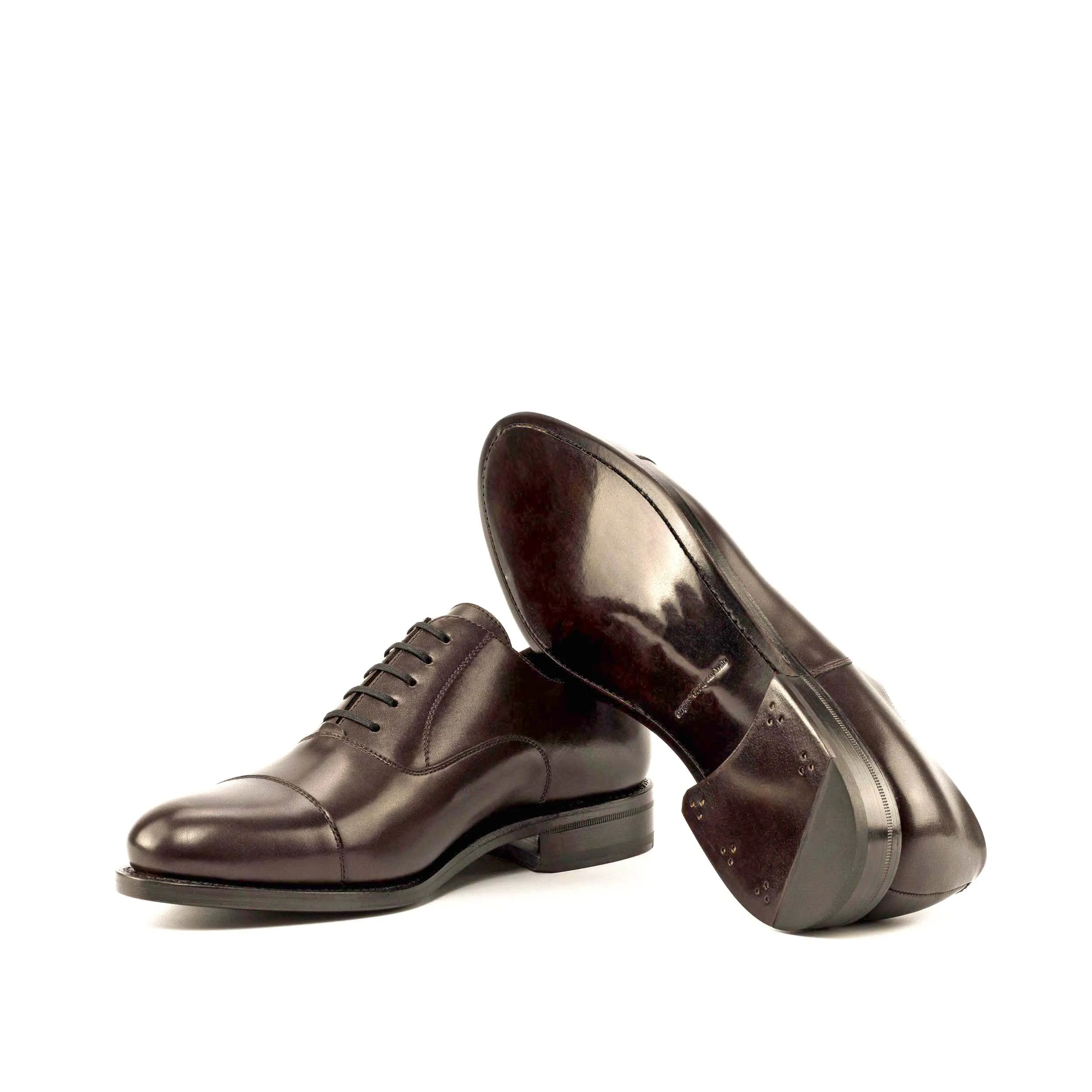 DapperFam Rafael in Dark Brown Men's Italian Leather Oxford