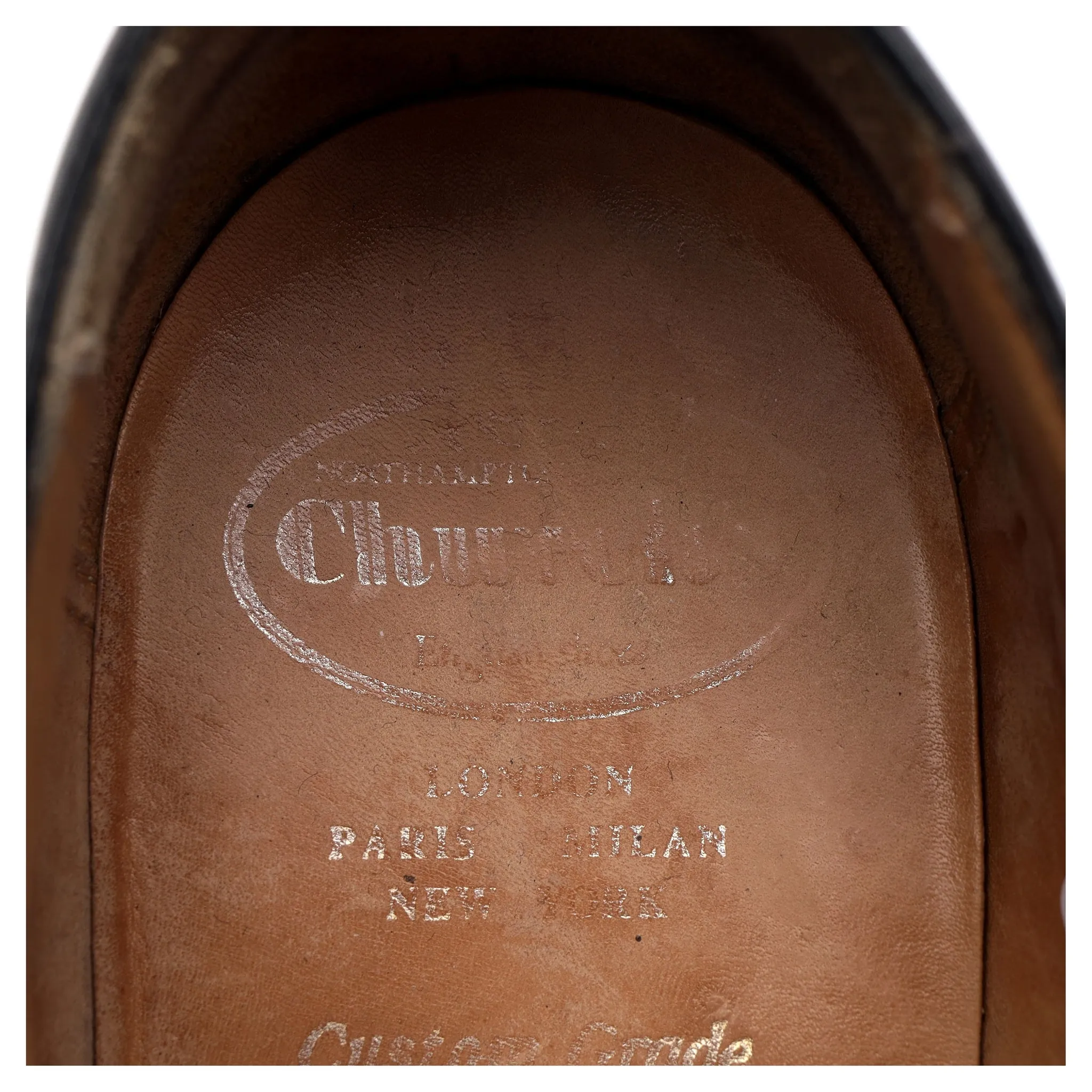 'Dartmoor' Black Leather Split Toe Derby UK 9 F
